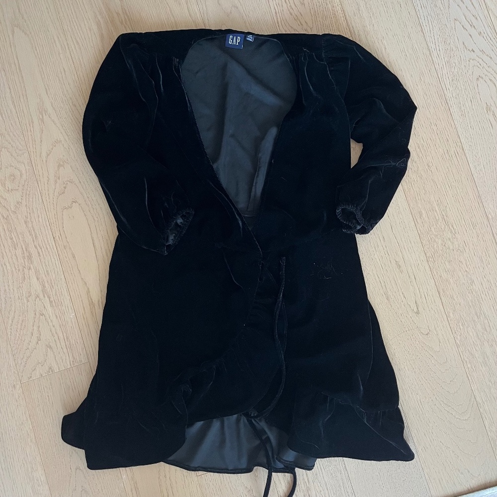 Gap Velvet Wrap Dress XS Petite Like New!